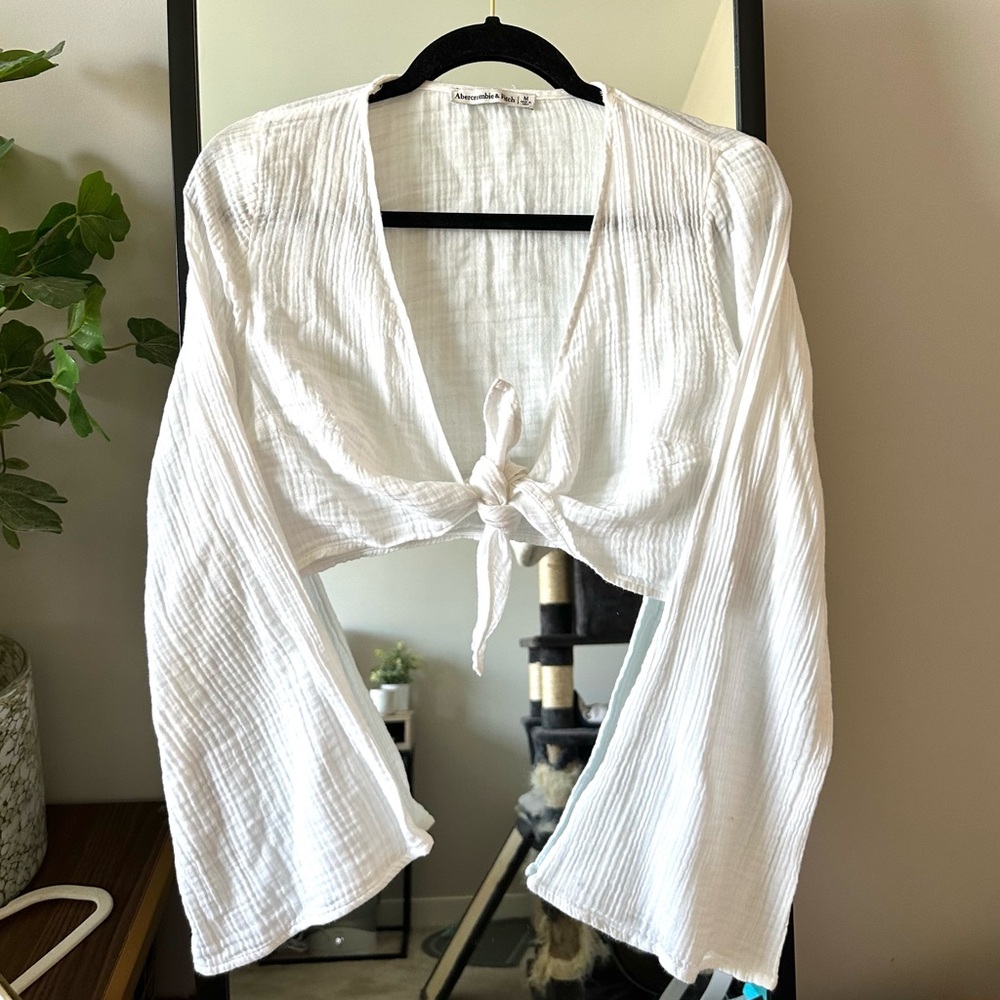 Gauzy Beach Coverup Top